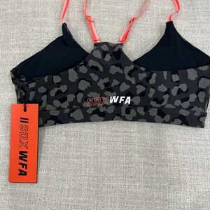 Sweaty Betty Black and Gray Camo Sports Bra